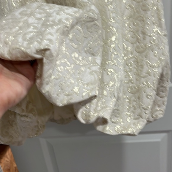 Betsy & Adam Cream Dress with Gold Accent - Picture 6 of 12